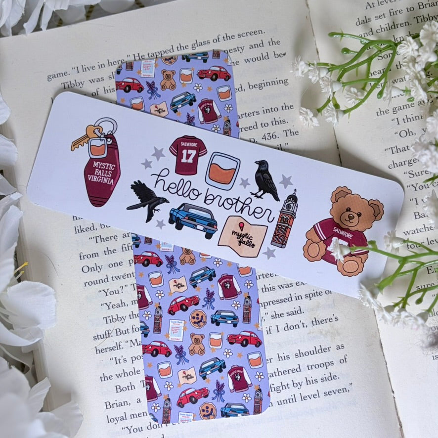 Hello Brother Dual-Sided Cardstock Bookmark