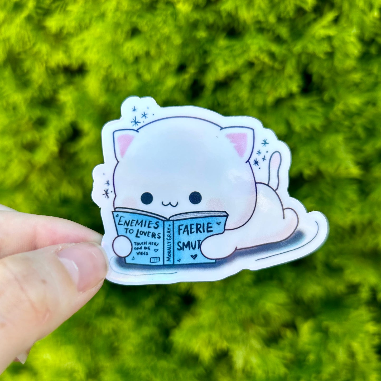 Cat Reading Smut Sticker