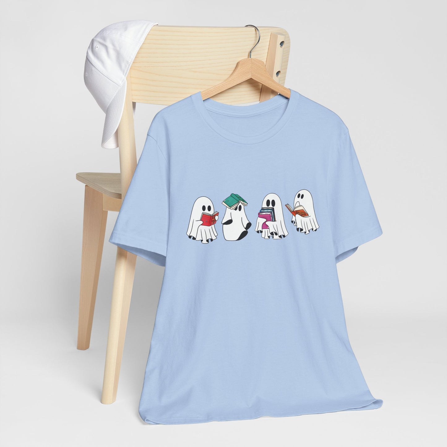 Silly Ghost Reading ACOTAR Bella and Canvas Jersey Short Sleeve Tee