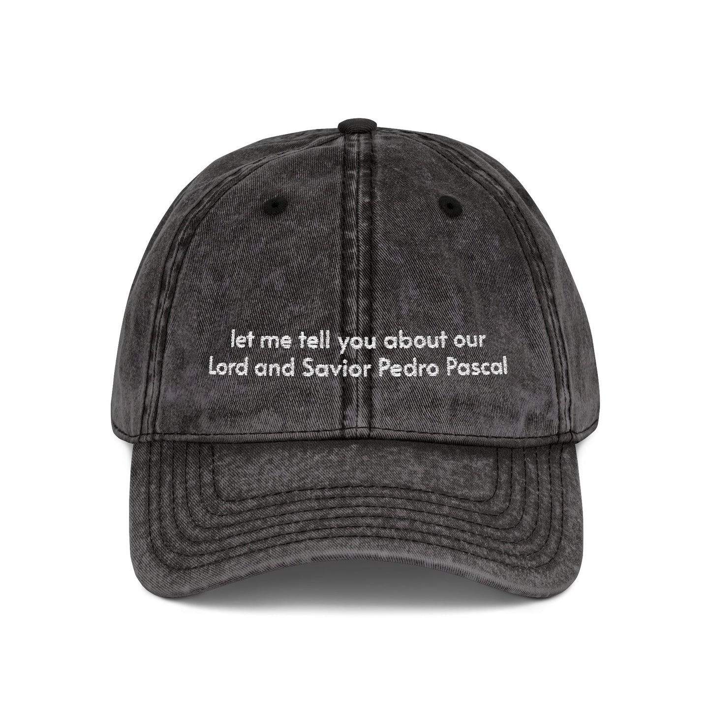 Embroidered Vintage Cap - Pedro Pascal Hat, Retro Dad Hat, Embroidery Baseball Cap, Vintage Style Headwear, Classic Actor Inspired