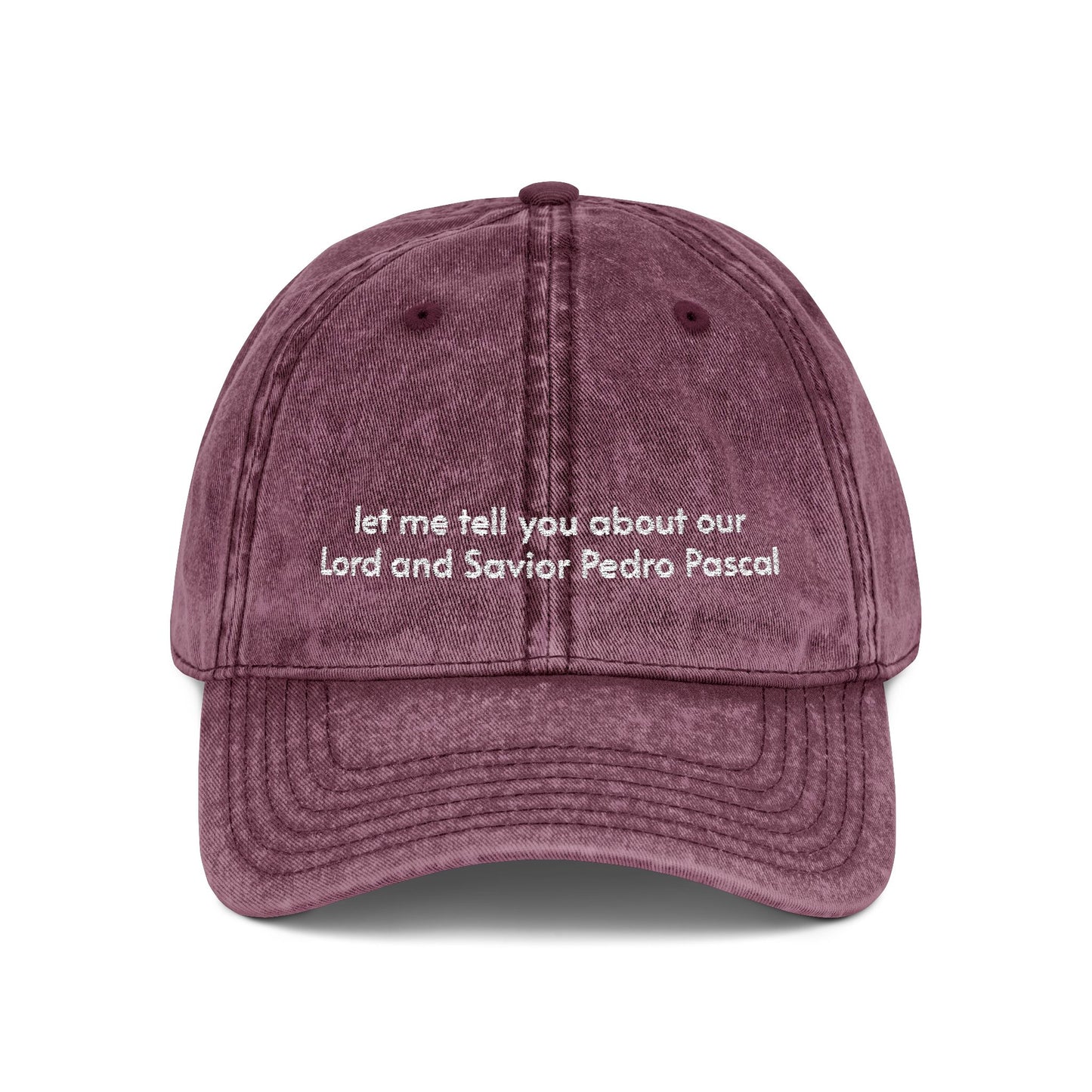 Embroidered Vintage Cap - Pedro Pascal Hat, Retro Dad Hat, Embroidery Baseball Cap, Vintage Style Headwear, Classic Actor Inspired