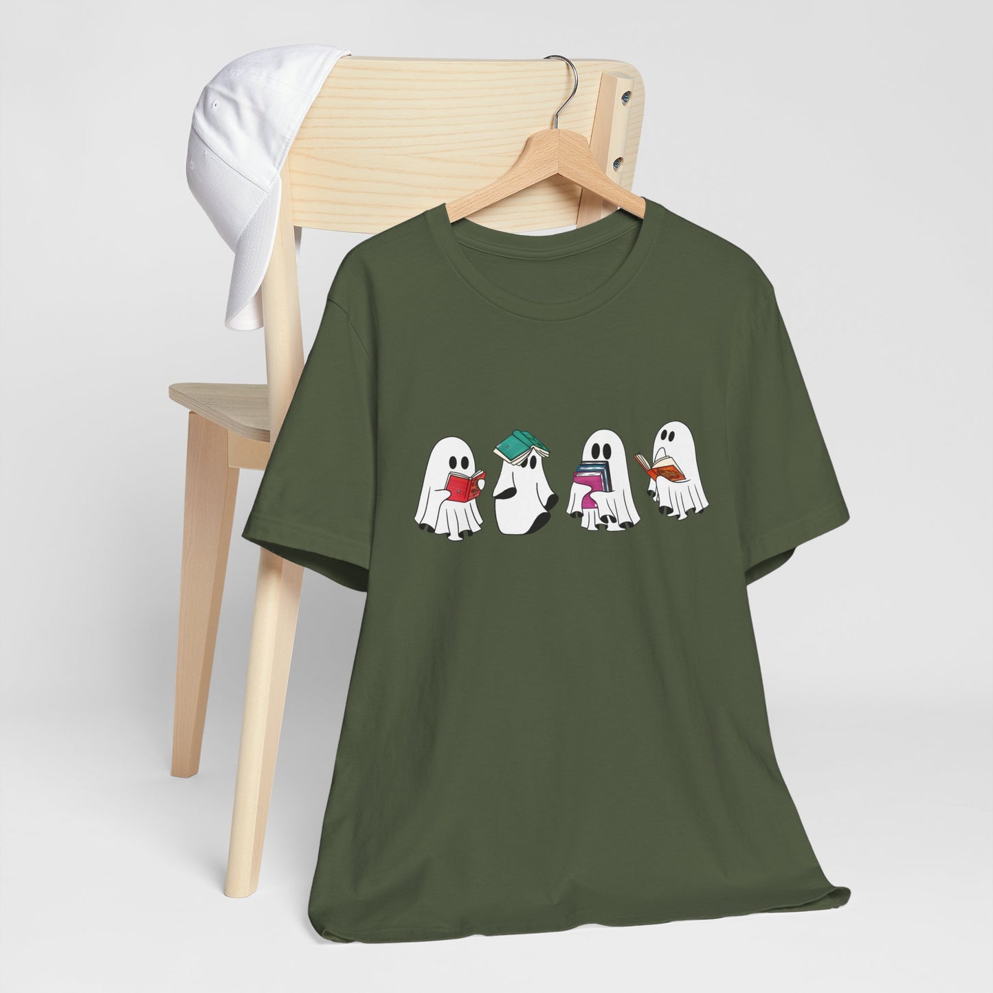 Silly Ghost Reading ACOTAR Bella and Canvas Jersey Short Sleeve Tee