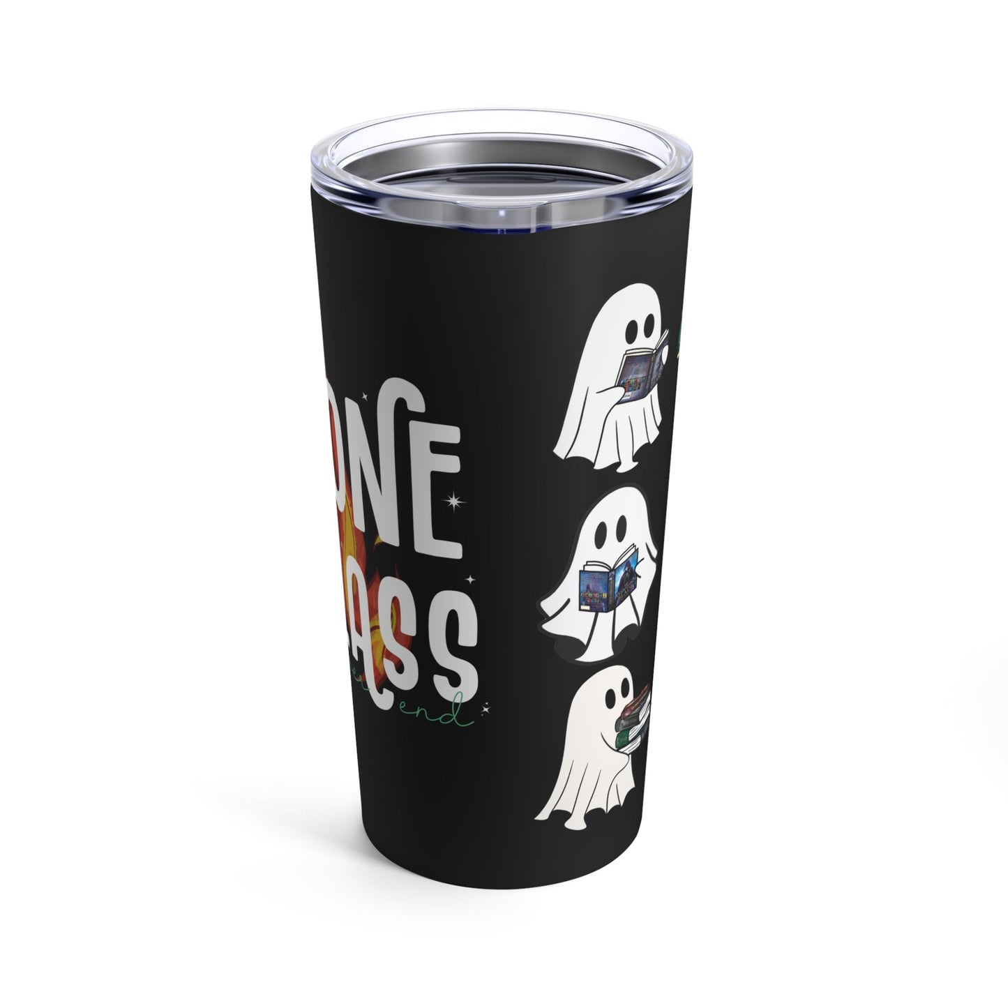 20oz Tumbler Silly Ghosts Reading Throne of Glass Series - Awfullynerdy.co