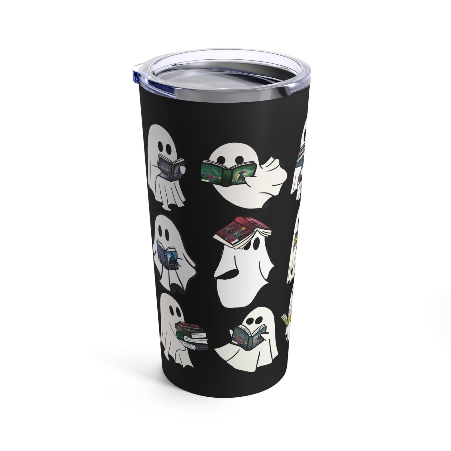 20oz Tumbler Silly Ghosts Reading Throne of Glass Series - Awfullynerdy.co