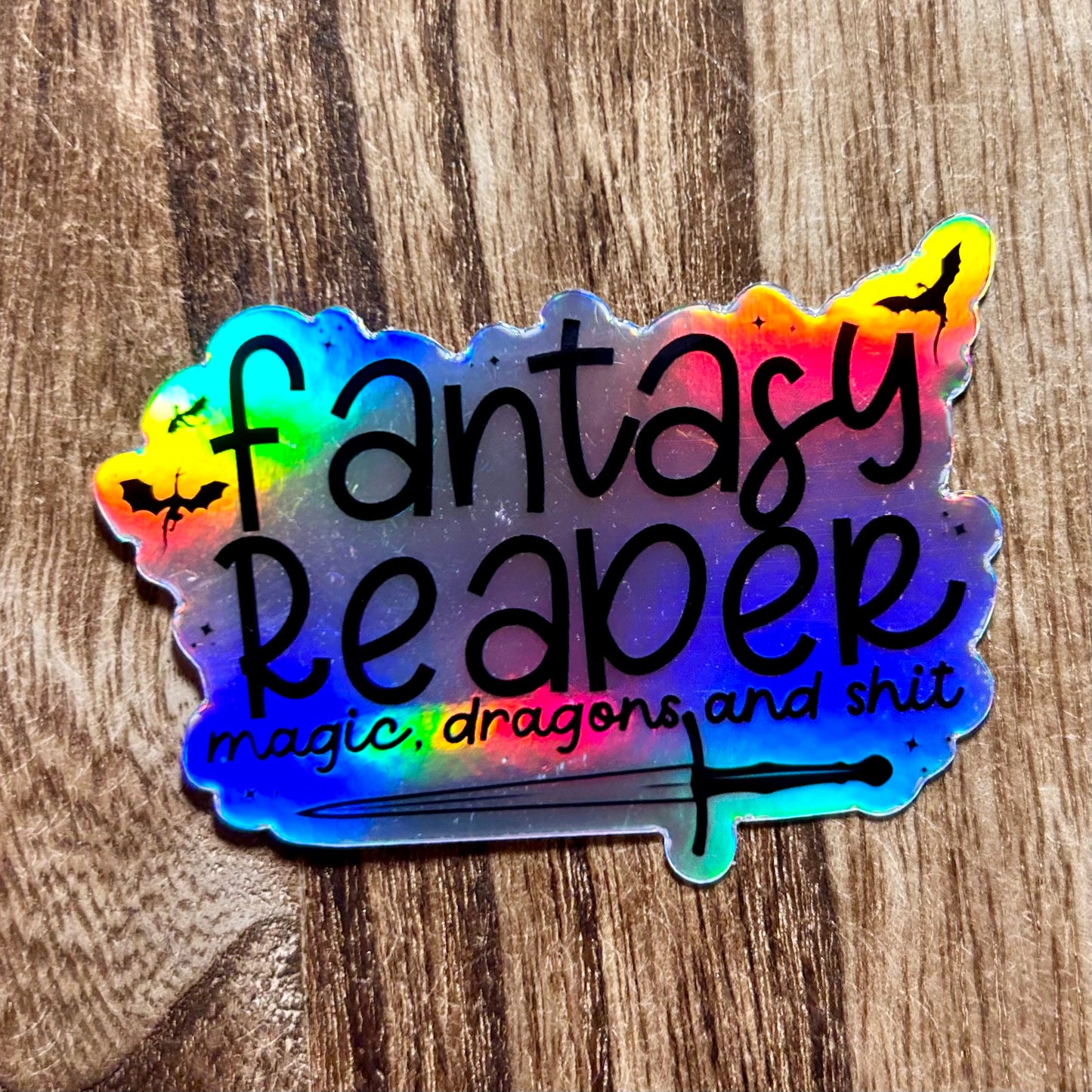 Fantasy Reader Holographic Sticker