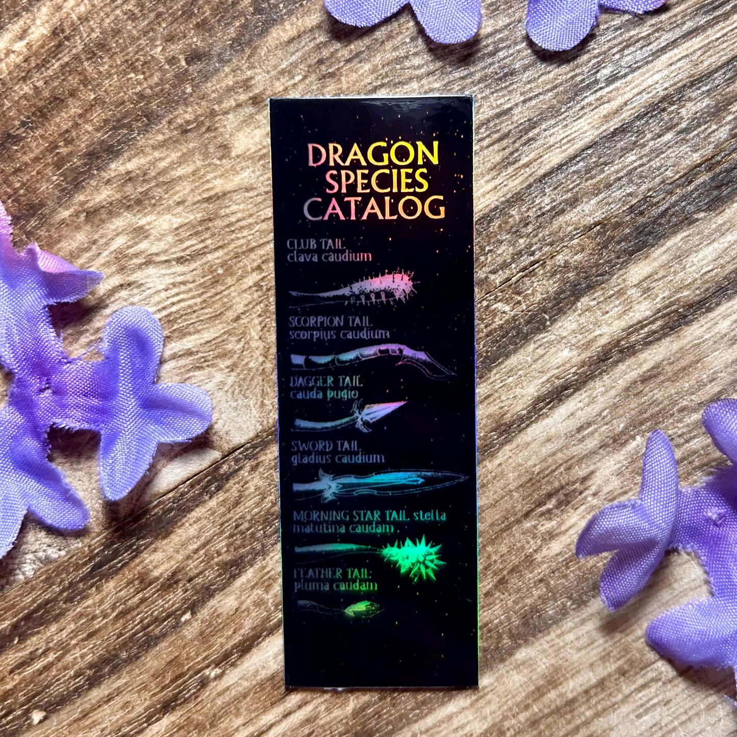 Fourth Wing Dragon Species Catalog Holographic Sticker