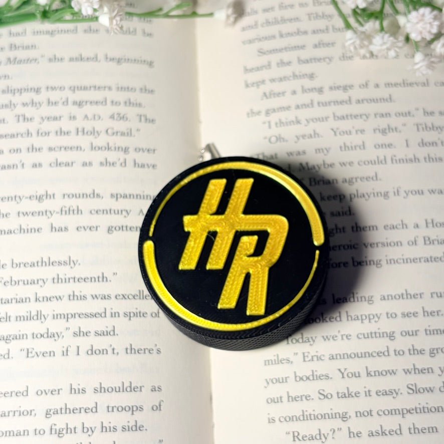 3D Printed Hockey Romance Hockey Puck Keychain - Awfullynerdy.co