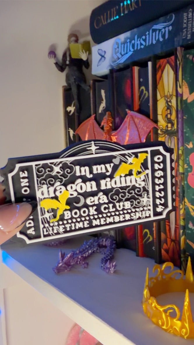 3d Printed Shelf Trope Ticket - In My Dragon Riding Era - Awfullynerdy.co