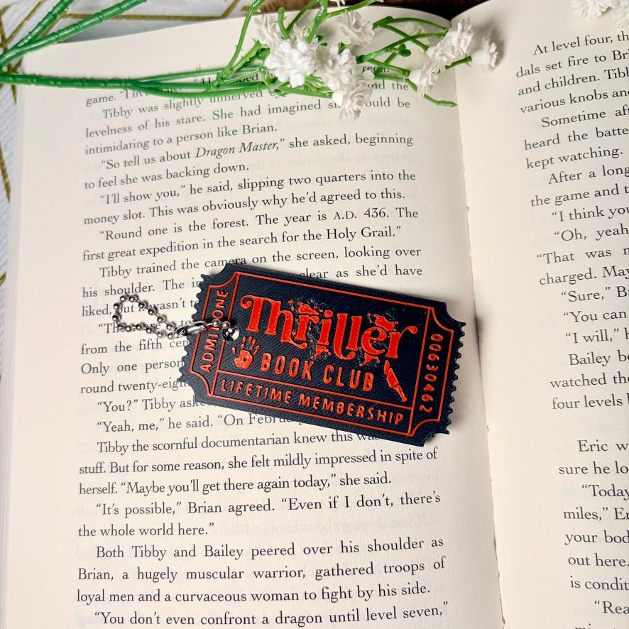 3D Printed Thin Thriller Ticket Keychain | Chain Clasp - Awfullynerdy.co