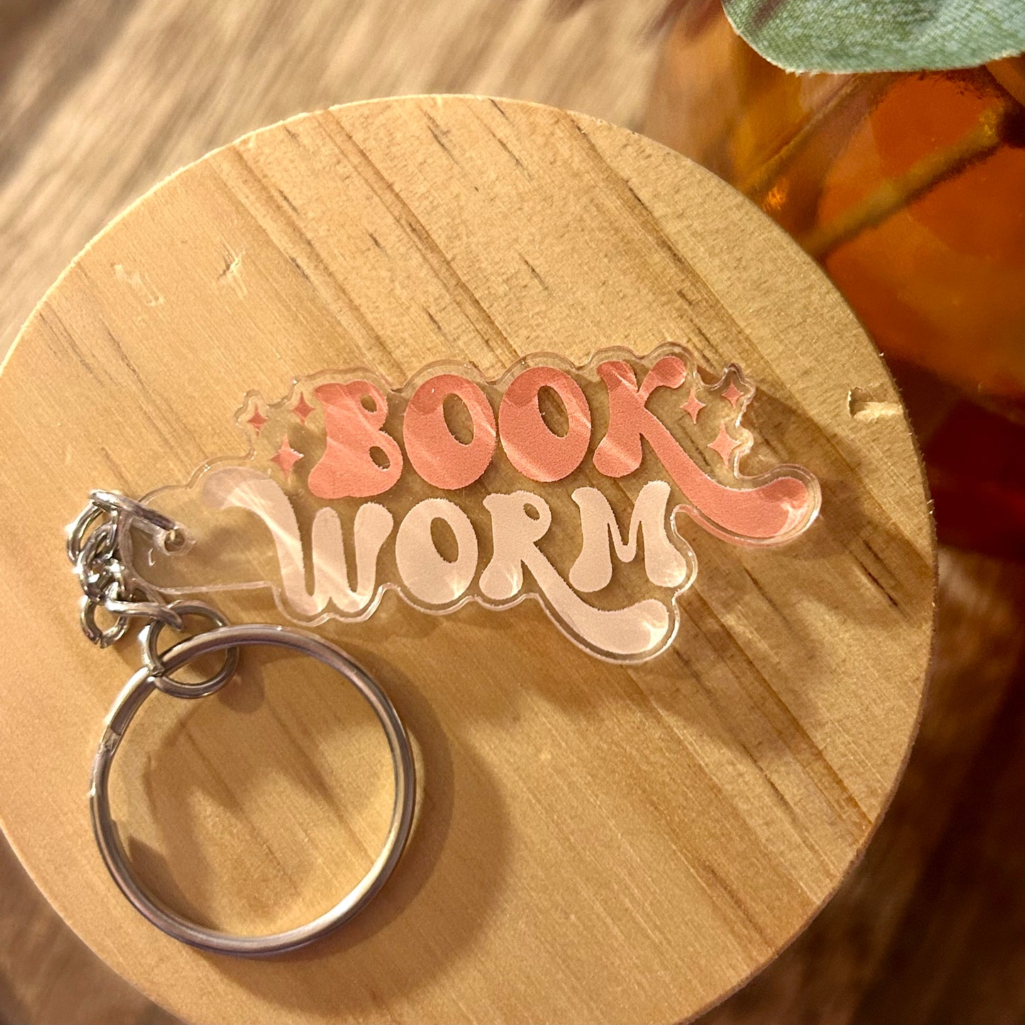 Book Worm Keychain