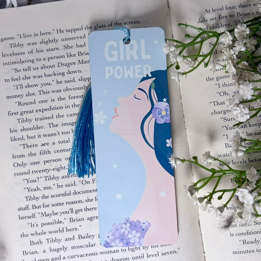 Girl Power Metal Bookmark
