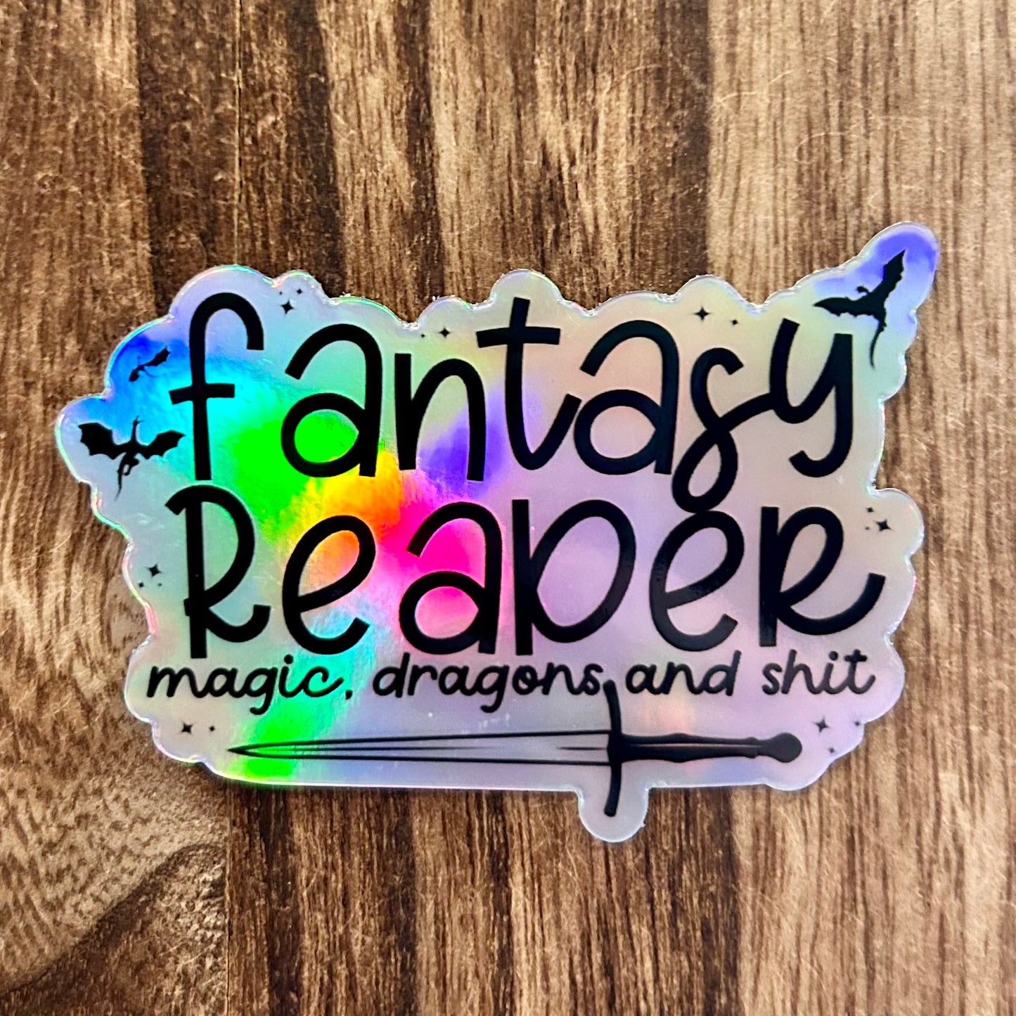 Fantasy Reader Holographic Sticker