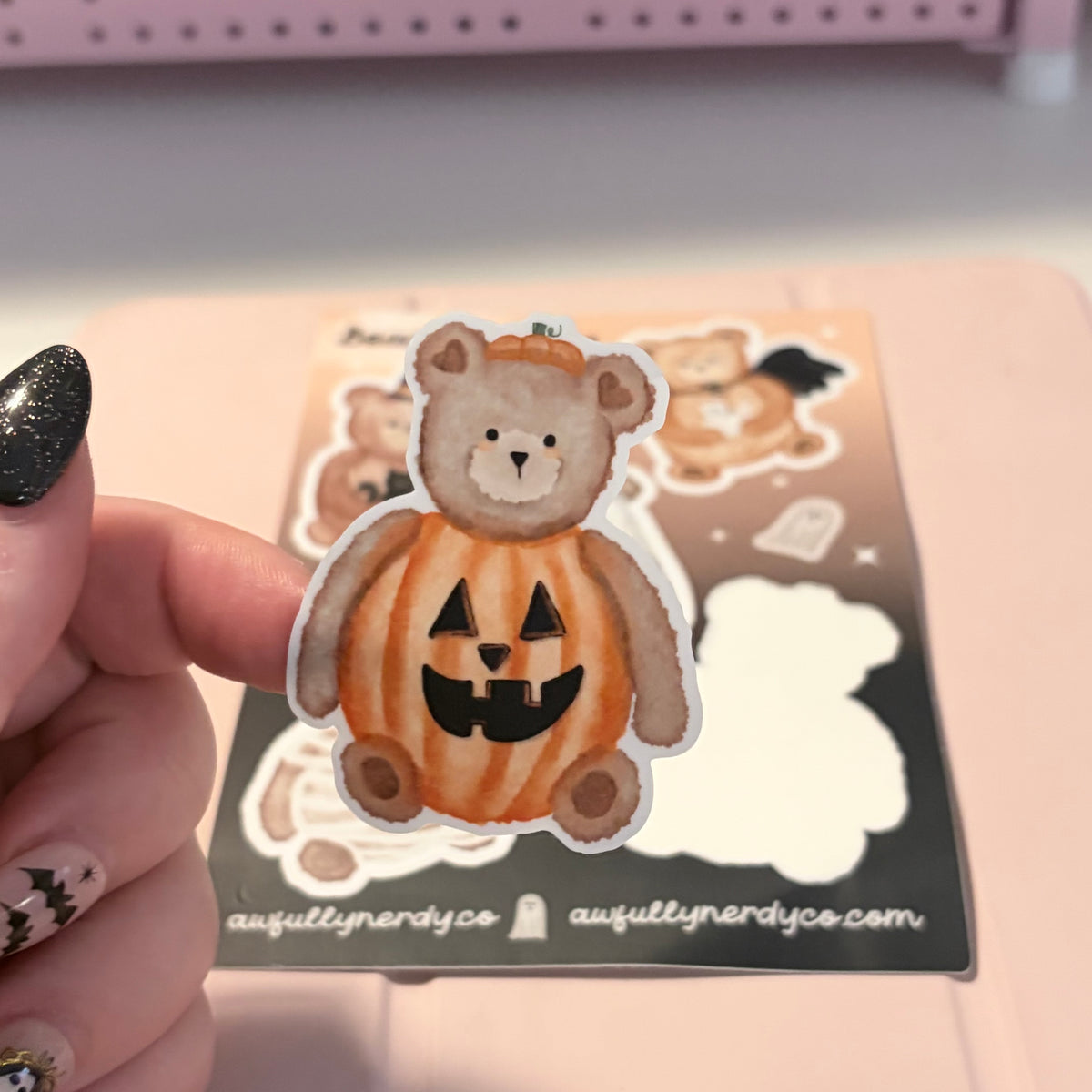 Spooky Bear Matte Sticker Sheet | Planner Stickers | Journal Stickers