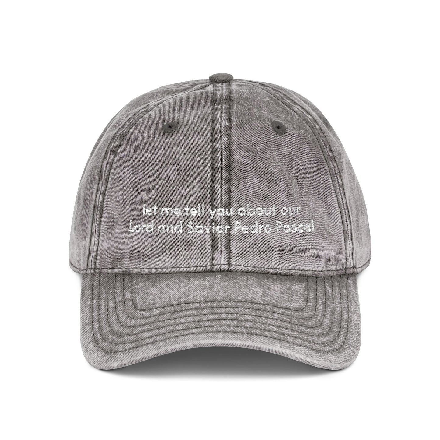 Embroidered Vintage Cap - Pedro Pascal Hat, Retro Dad Hat, Embroidery Baseball Cap, Vintage Style Headwear, Classic Actor Inspired