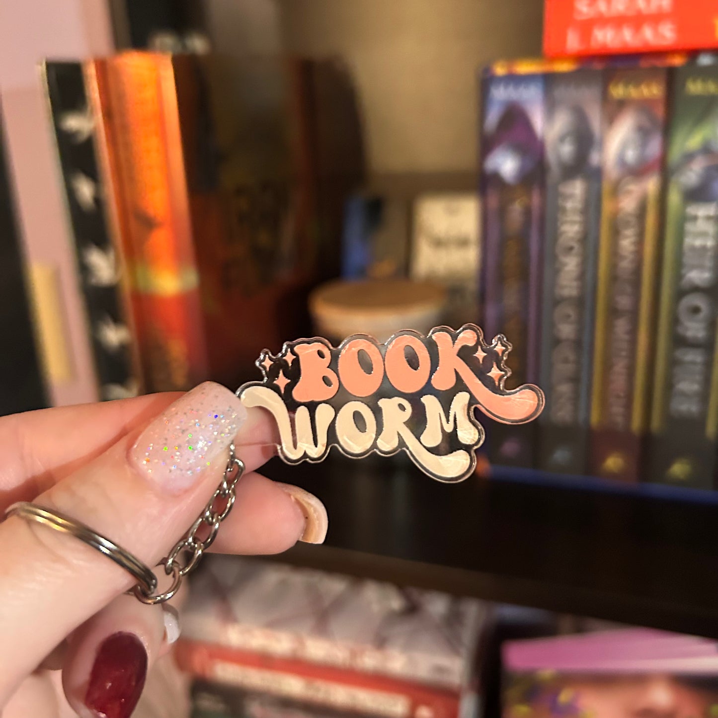 Book Worm Keychain