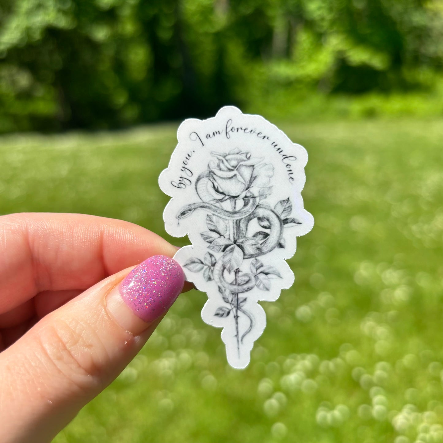 By You I am Forever Undone Sticker