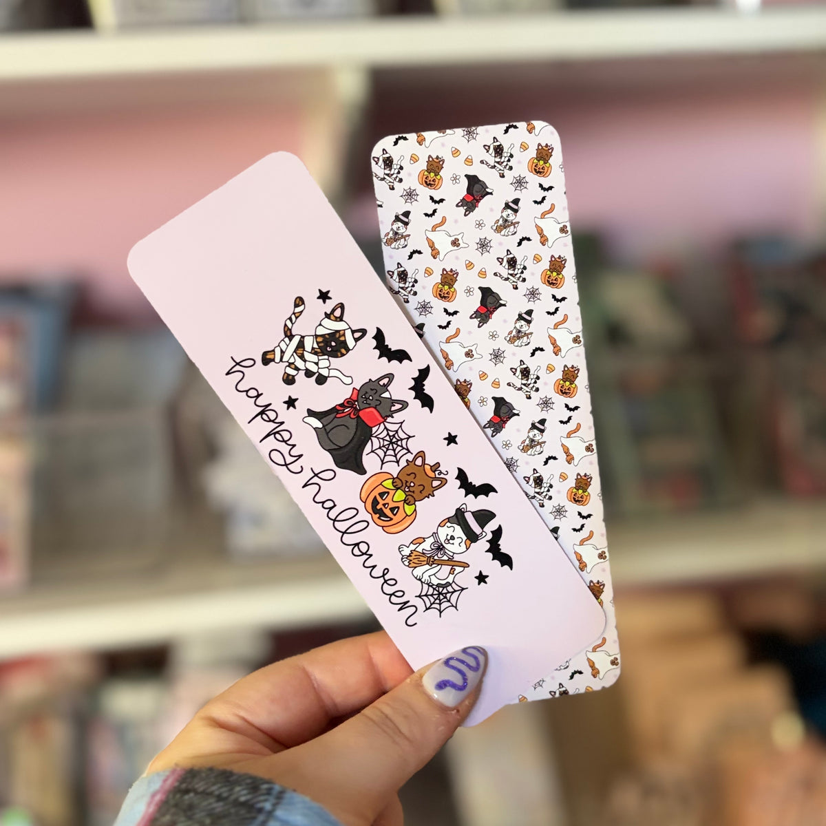 Happy Catoween Dual-Sided Cardstock Bookmark