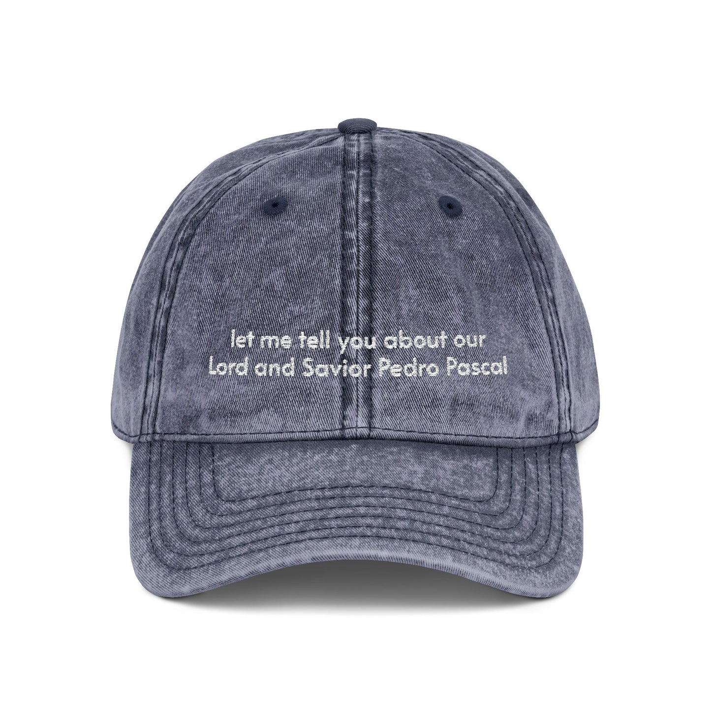 Embroidered Vintage Cap - Pedro Pascal Hat, Retro Dad Hat, Embroidery Baseball Cap, Vintage Style Headwear, Classic Actor Inspired
