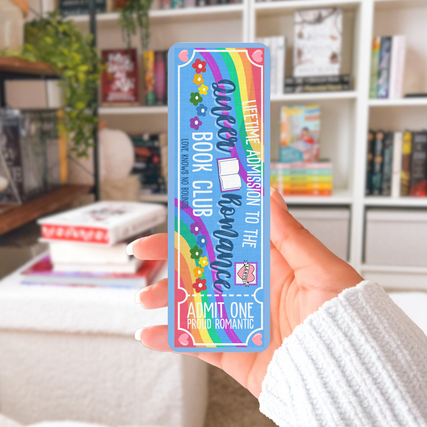Queer Romance Book Club Dual-Sided Cardstock Bookmark