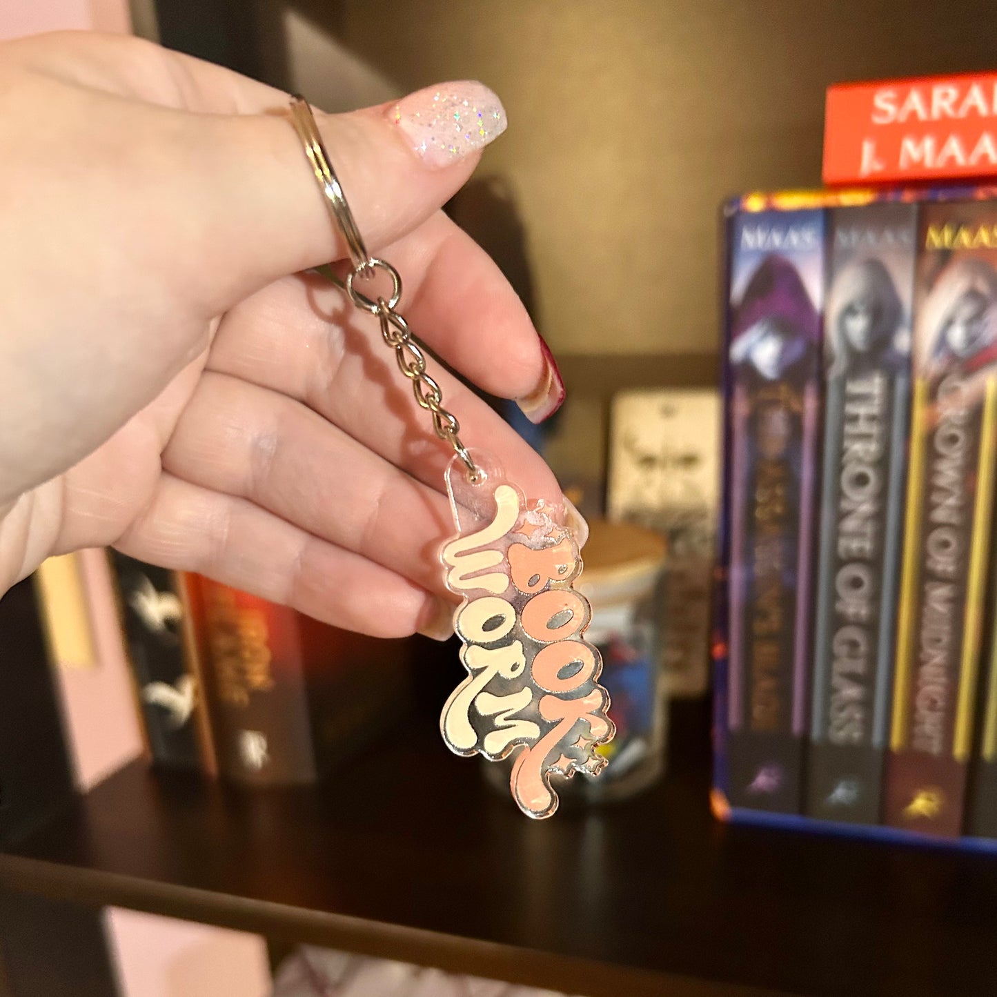 Book Worm Keychain