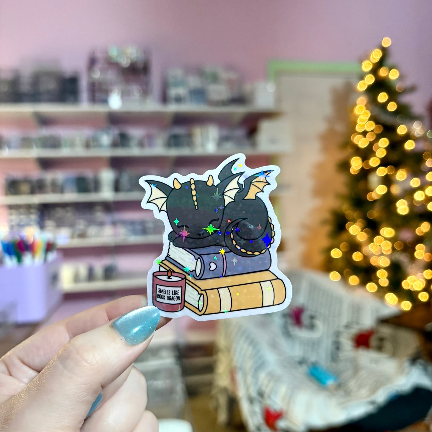 Smells Like a Book Dragon Sticker