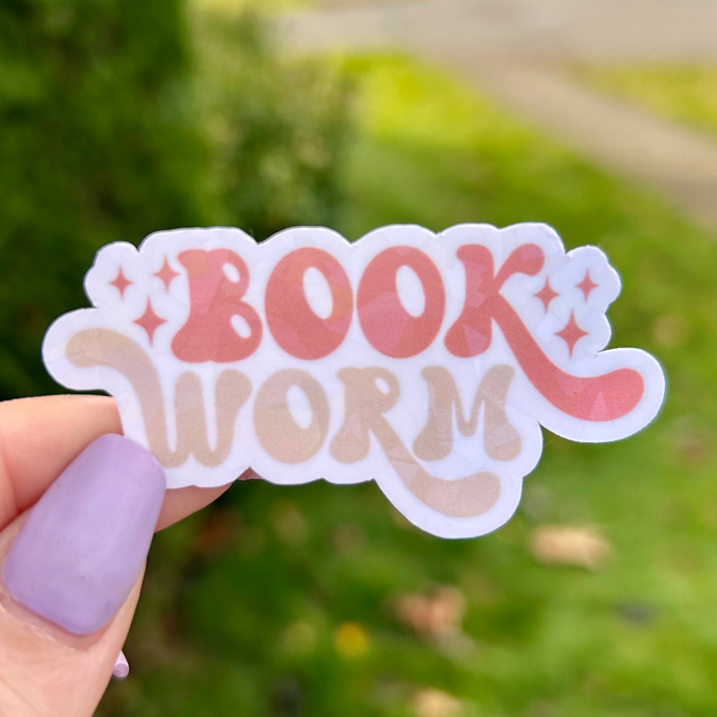 Book Worm Words Sticker