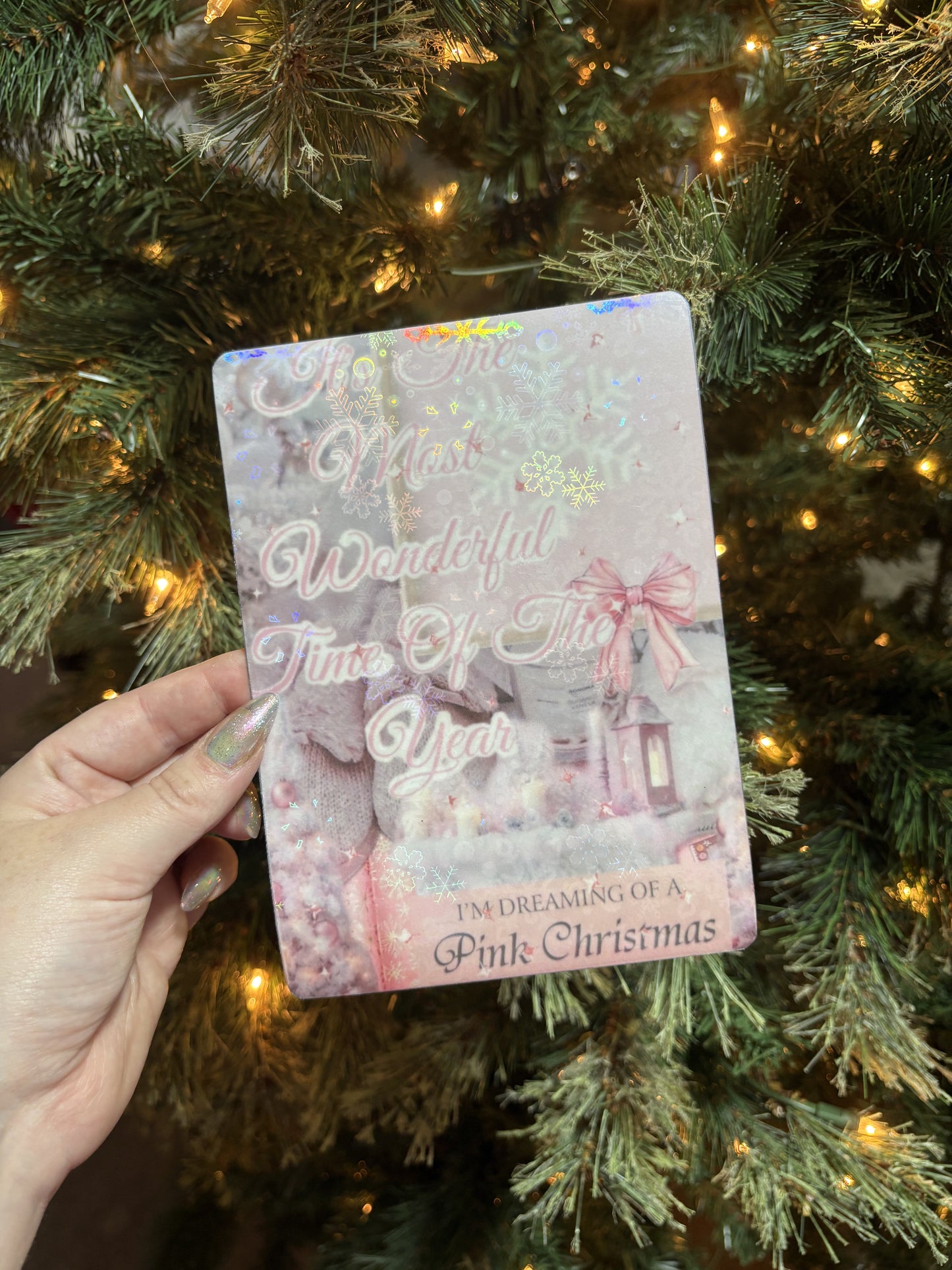 Pink Christmas Kindle Insert