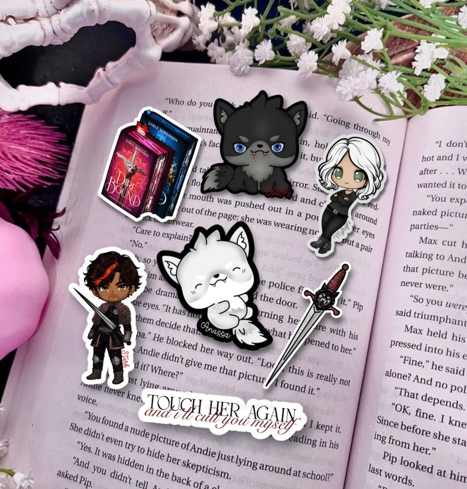 Dire Bound Inspired Inspired Hand Drawn Sticker Bundle
