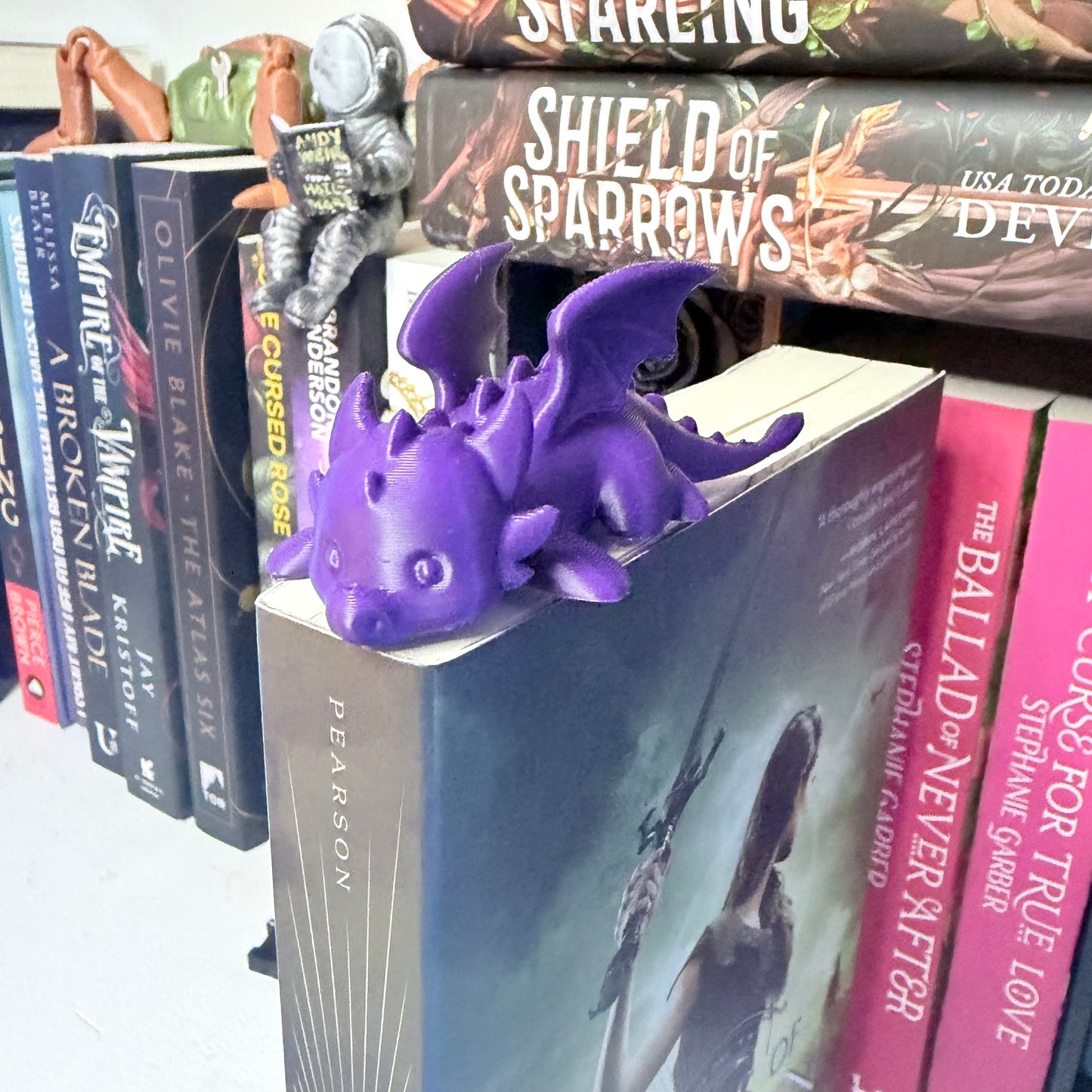 3D Printed Chibi Dragon Bookmark | Cute Book Accessory