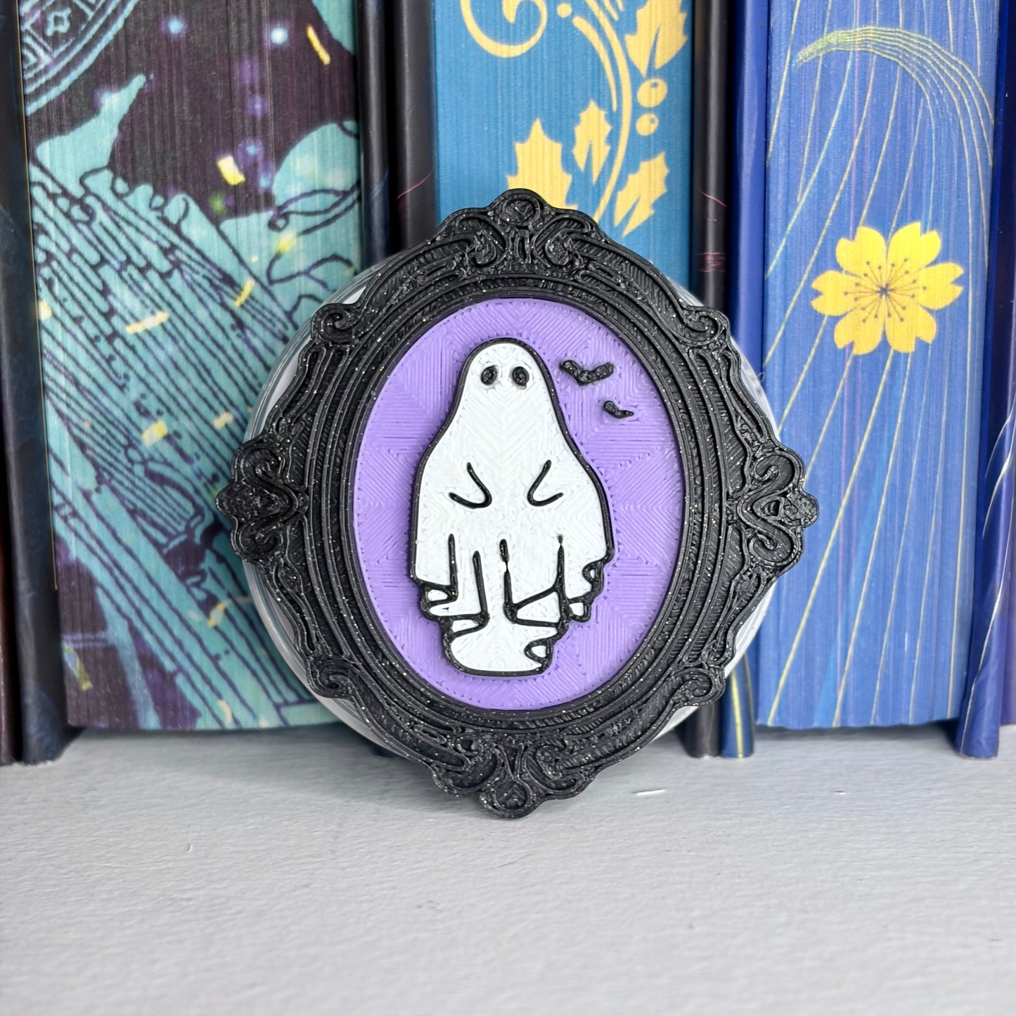 Ghostly Purple Portrait 3D Printed Collapsible Grip