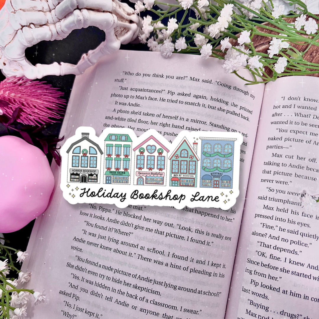 Holiday Bookshop Lane Bookmark - Snowflake Finish