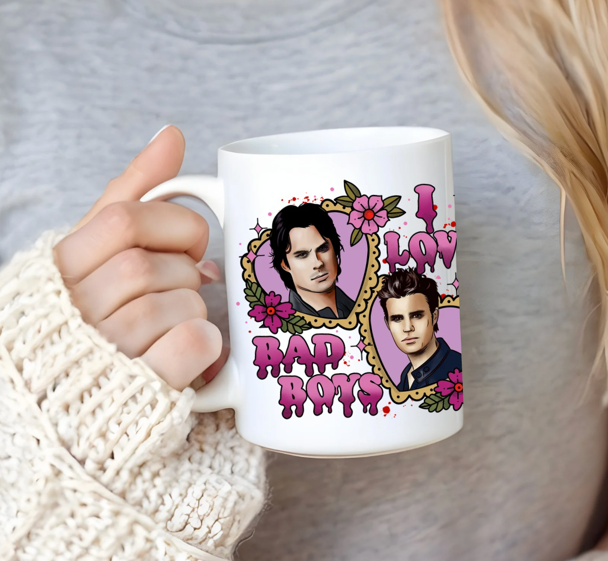 I Love Bad Boys TVD Inspired Sublimated Mug
