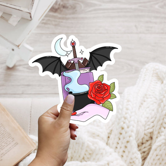 A Court of Thorns and Roses Series Symbols Inspired Sticker - Awfullynerdy.co
