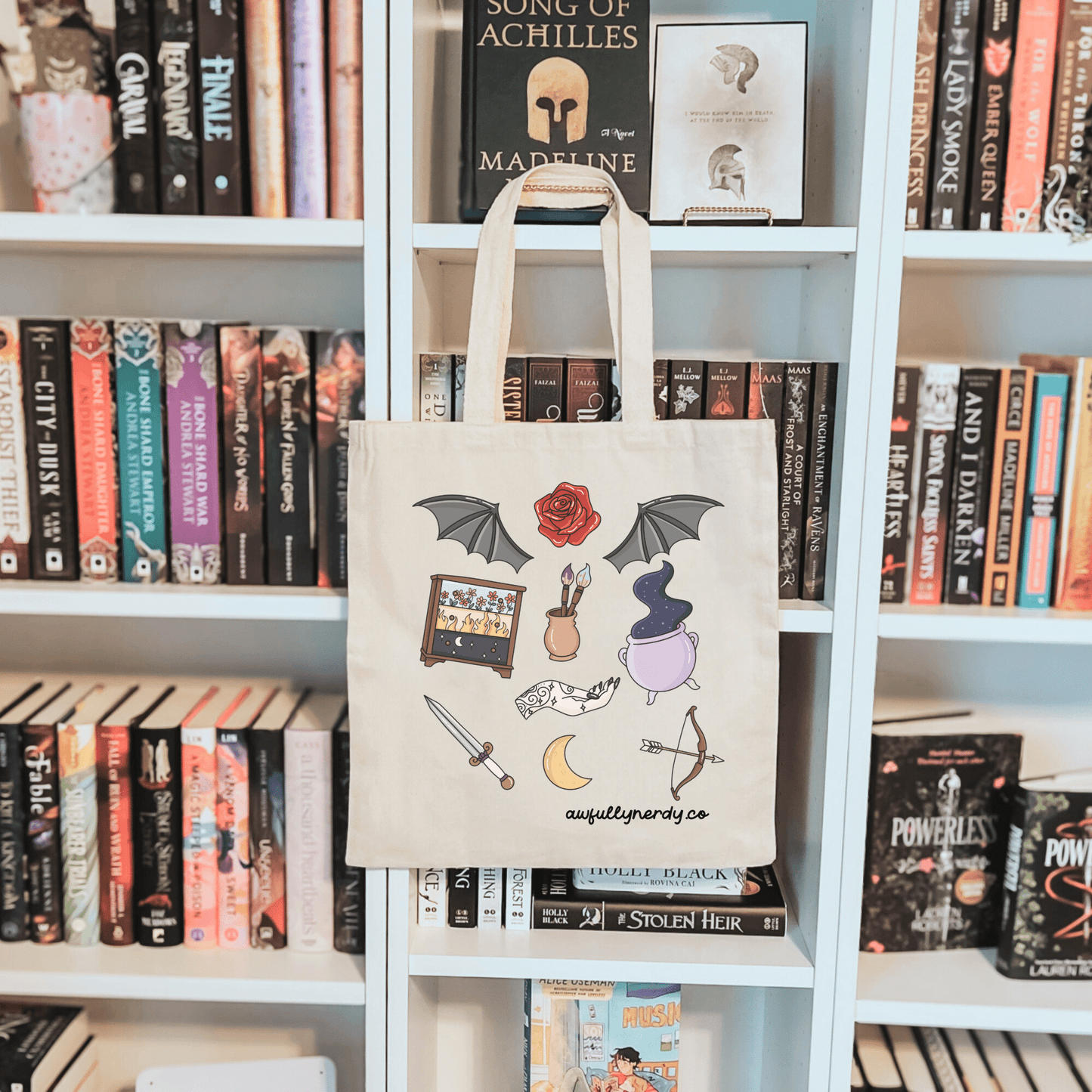 ACOTAR Courts dual sided Sublimated Canvas Tote Bag - Awfullynerdy.co