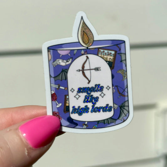 ACOTAR Inspired Smells Like High Lords Crushed Glitter Sticker - 2 inches - Awfullynerdy.co