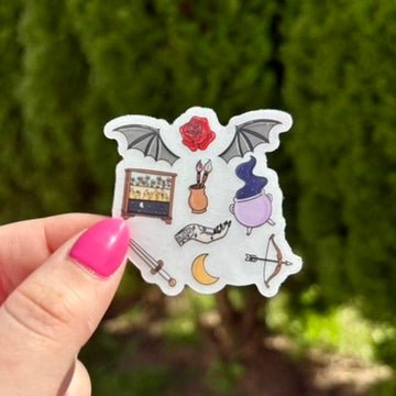 ACOTAR Symbols Clear Sticker - Awfullynerdy.co