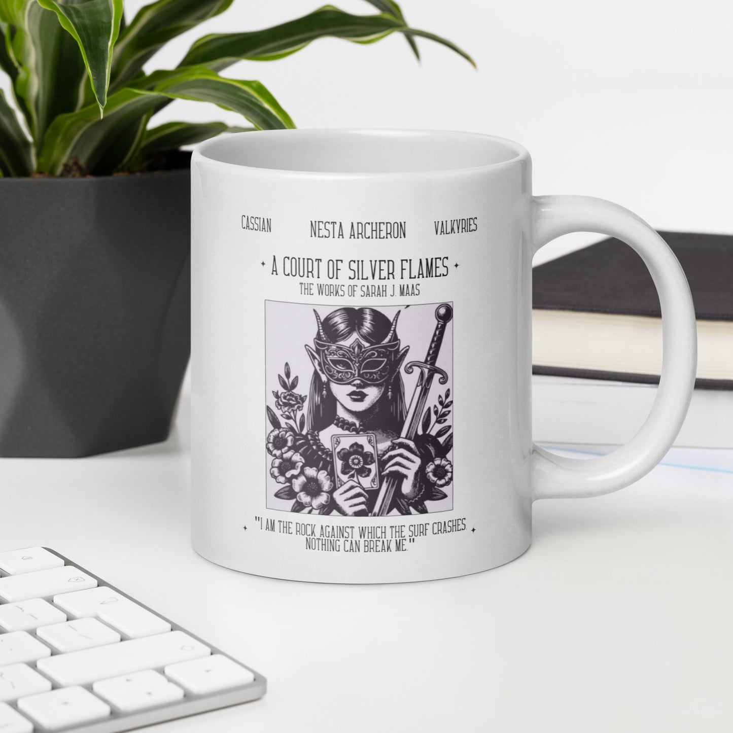 ACOTAR/ACOMAF Book Poster White glossy mug - Awfullynerdy.co