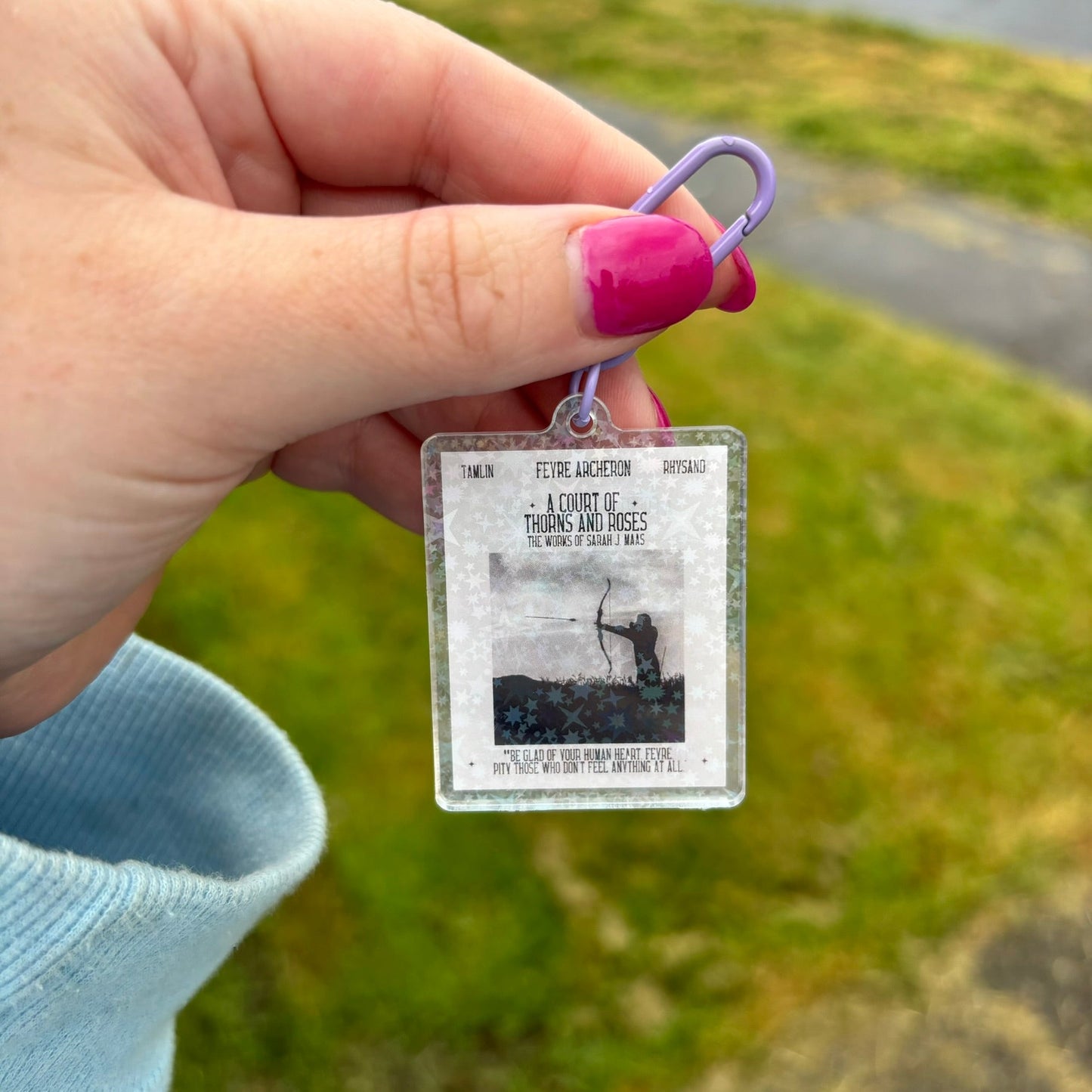 ACTAR/ACOSF Poster Sparkly Dual Sided Hook Clasp Keychain - Awfullynerdy.co