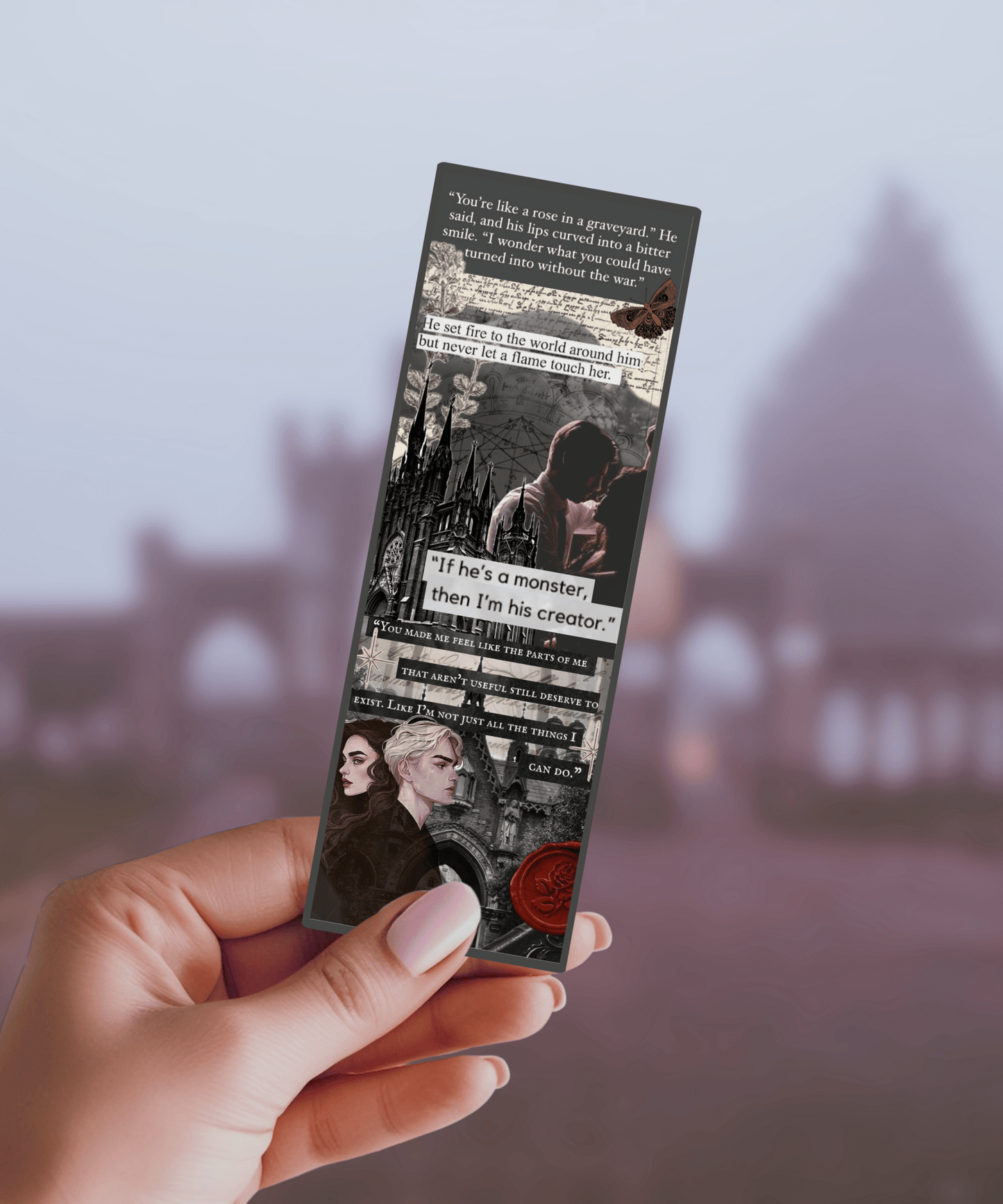 Alchemised Inspired Collage Cardstock Bookmark - Sparkle Finish - Awfullynerdy.co