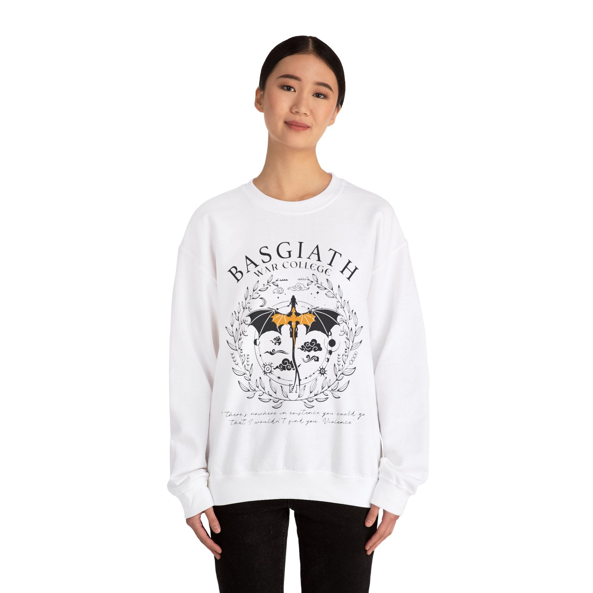 Basgiath War College Double - side Sweatshirt, Fourth Wing Shirt, Dragon Rider, Rebecca Yoros, Fourth Wing, Violet Sorrengail, Bookish Shirt - Awfullynerdy.co