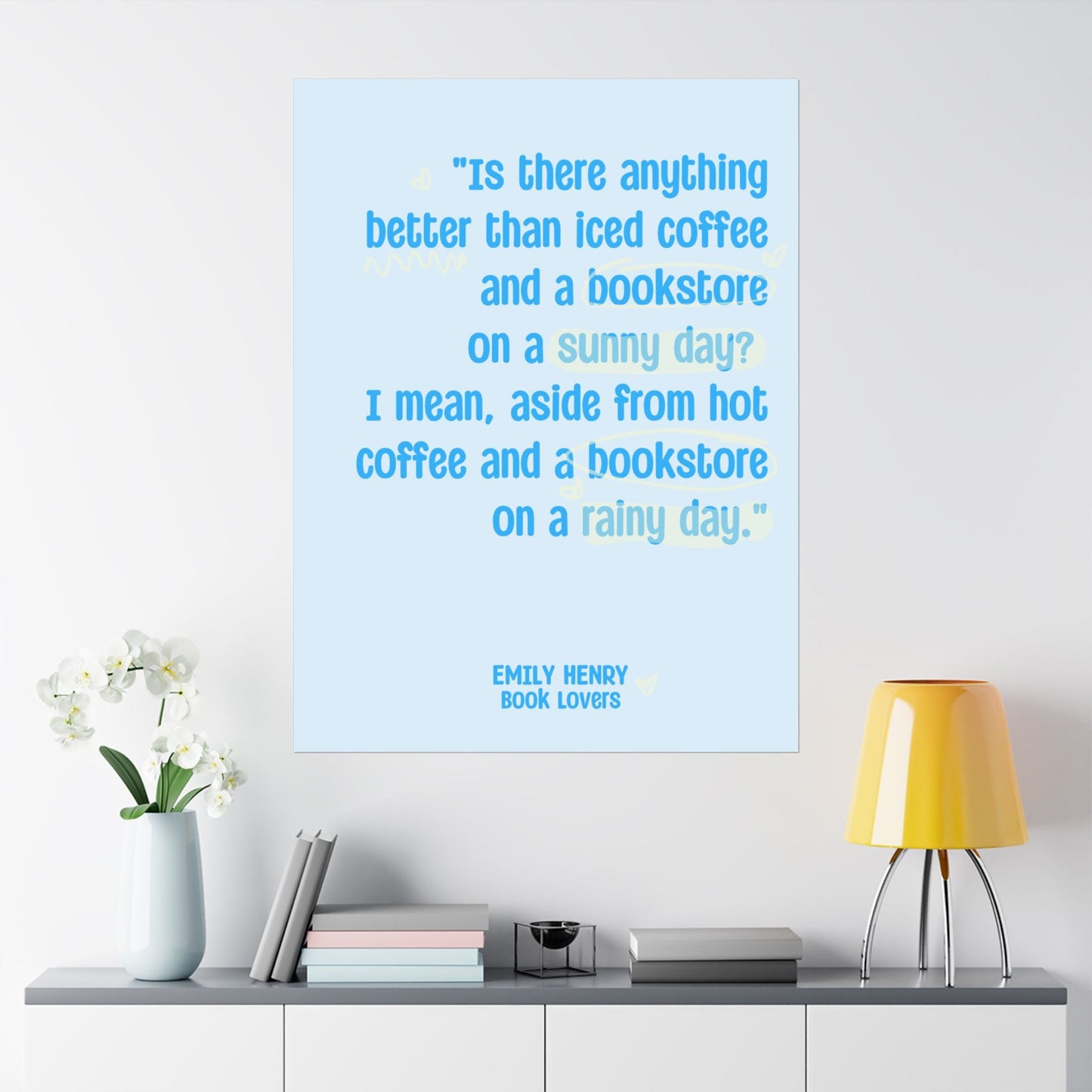 Bookish Quote Matte Vertical Poster - NO FRAME - Inspired by Book Lovers by Emily Henry - Awfullynerdy.co