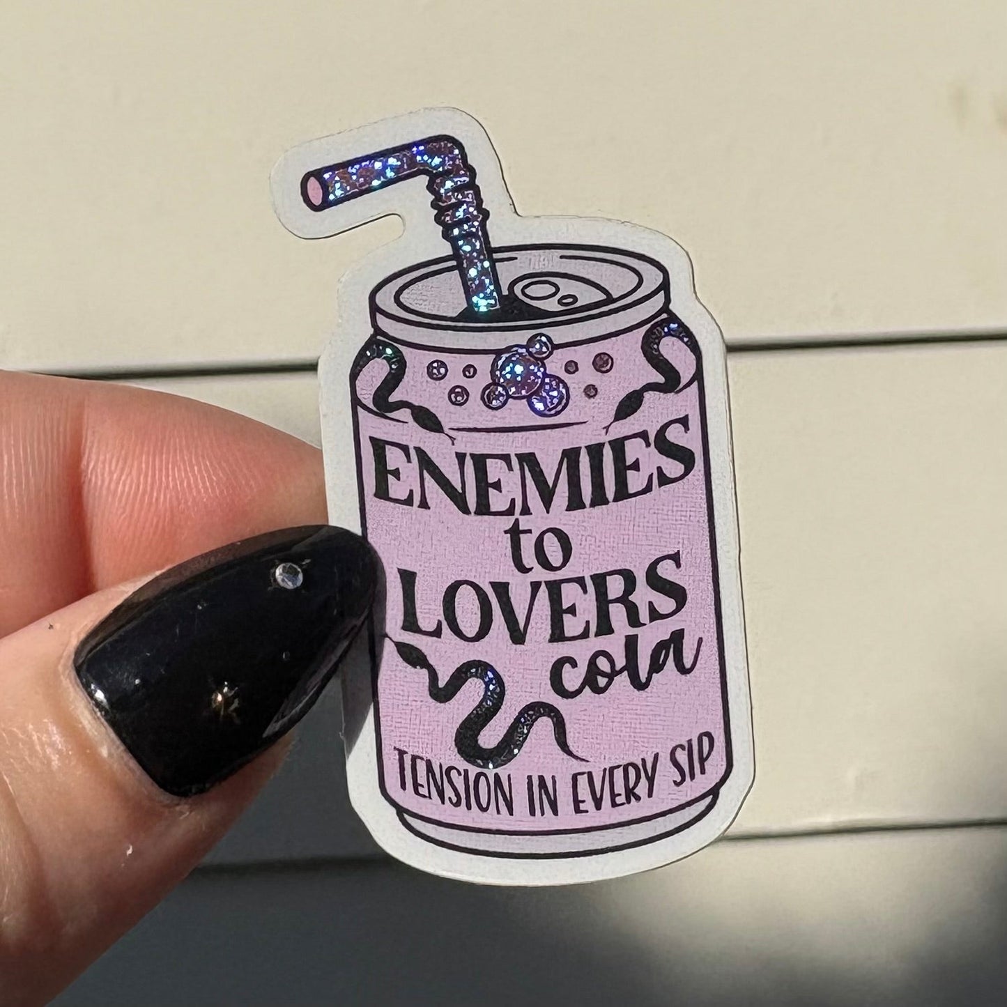 Bookish Soda Tropes Stickers Bundle - Crushed Glitter Finish - 4 Stickers - Awfullynerdy.co