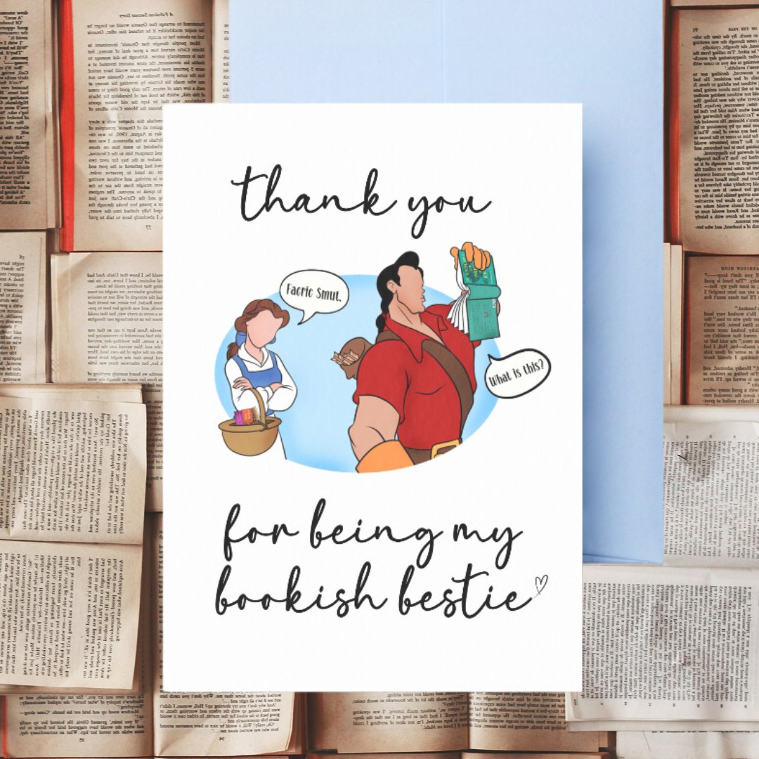 Bookish Thank You Greeting Card - Awfullynerdy.co