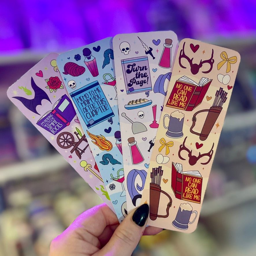 Bookish Villains Dual - Sided Cardstock Bookmark - Pack of Four Bookmarks - 8 Designs - Awfullynerdy.co