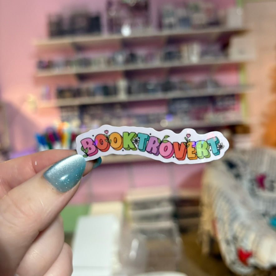 Booktrovert Sticker - Awfullynerdy.co