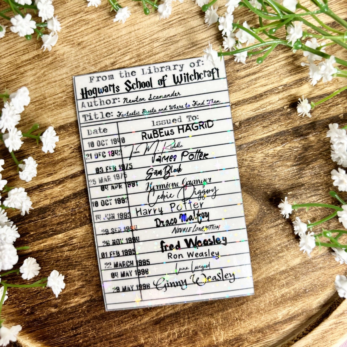 Borrow Card Magic School Laminated Cardstock Bookmark - Awfullynerdy.co