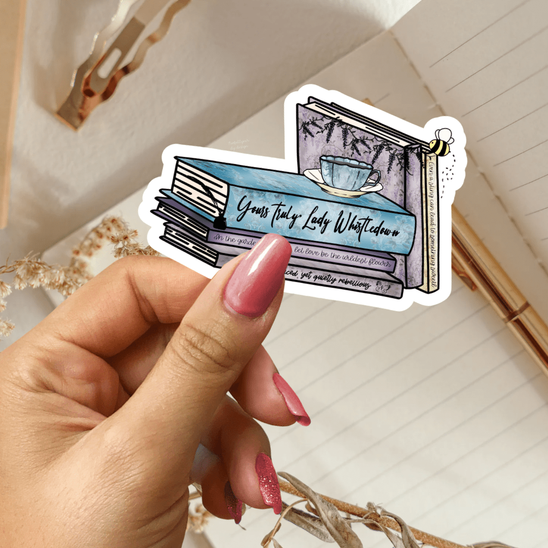 Bridgerton Inspired Bookstack Sticker - Awfullynerdy.co