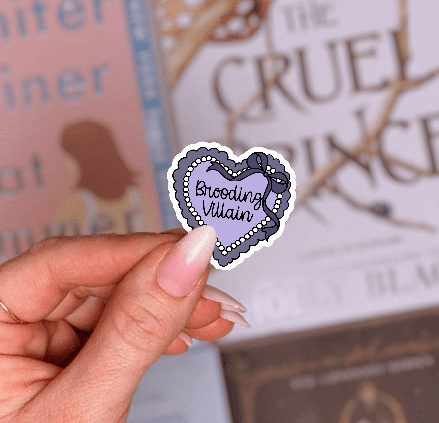 Brooding Villain Heart Sticker - Awfullynerdy.co