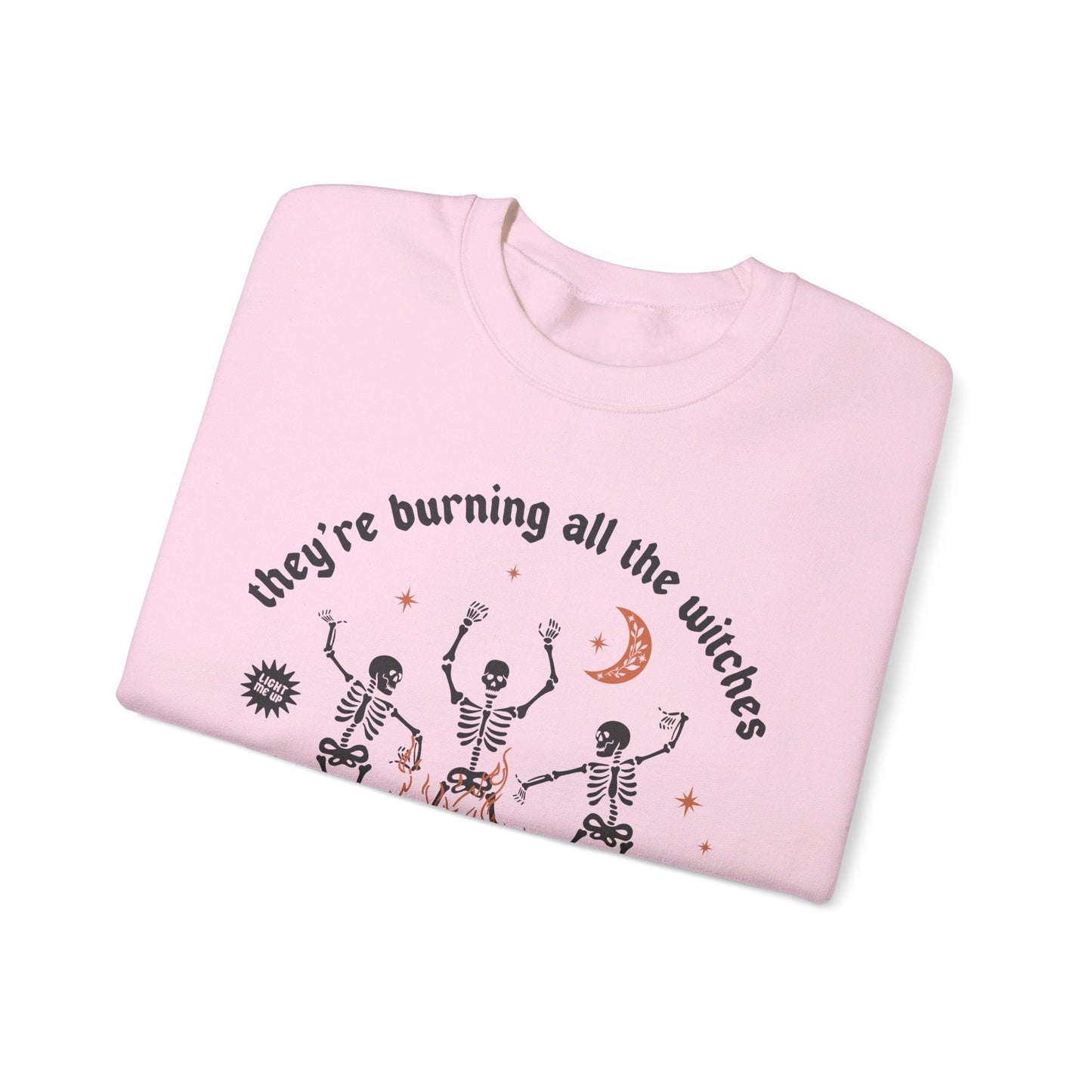 Burning All the Witches Heavy Blend™ Crewneck Sweatshirt - Awfullynerdy.co