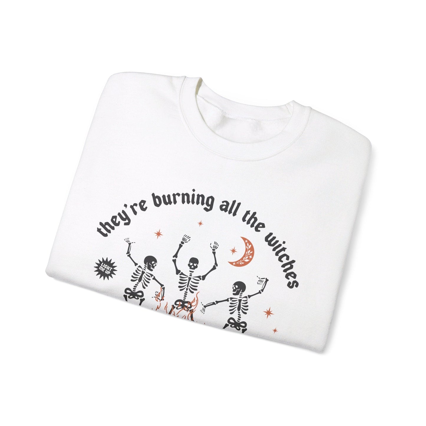 Burning All the Witches Heavy Blend™ Crewneck Sweatshirt - Awfullynerdy.co